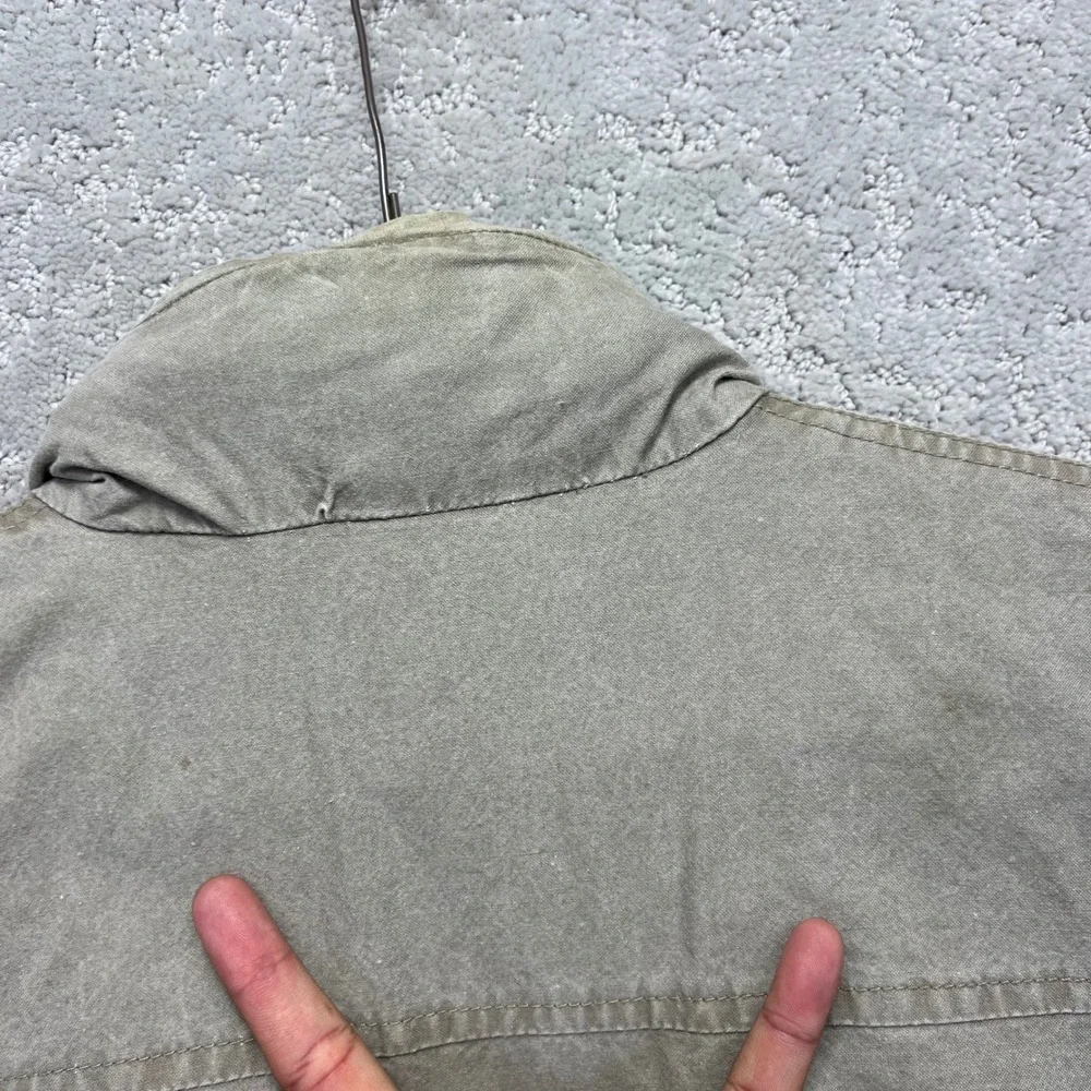VINTAGE Banana Republic Vest Mens L Canvas Safari Utility Fishing Multi-Pocket